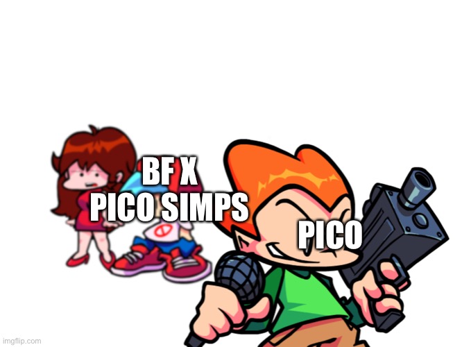 Distracted Boyfriend | BF X PICO SIMPS; PICO | image tagged in distracted boyfriend | made w/ Imgflip meme maker
