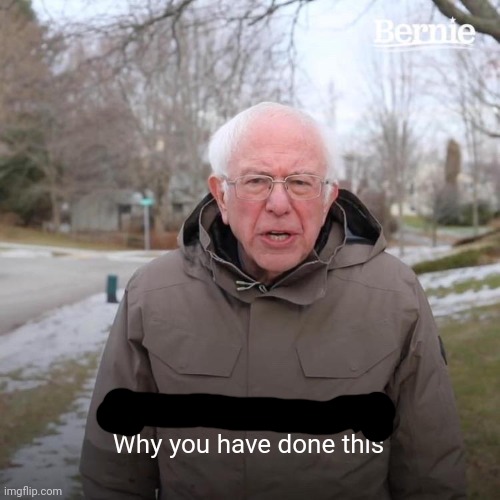 Bernie I Am Once Again Asking For Your Support Meme | Why you have done this | image tagged in memes,bernie i am once again asking for your support | made w/ Imgflip meme maker