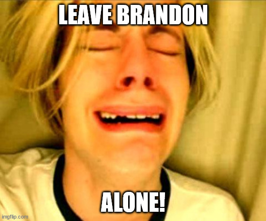 Leave Britney Alone | LEAVE BRANDON; ALONE! | image tagged in leave britney alone | made w/ Imgflip meme maker