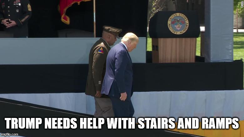 TRUMP NEEDS HELP WITH STAIRS AND RAMPS | made w/ Imgflip meme maker