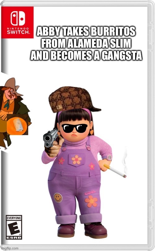 Abby takes burritos from alameda slim and becomes a gangsta | image tagged in nintendo switch,turning red | made w/ Imgflip meme maker
