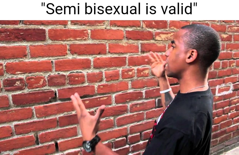 . | "Semi bisexual is valid" | image tagged in e | made w/ Imgflip meme maker