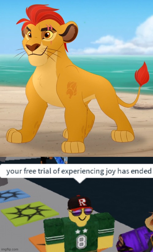 image tagged in rare footage,your free trial of experiencing joy has ended,the lion guard,sucks | made w/ Imgflip meme maker