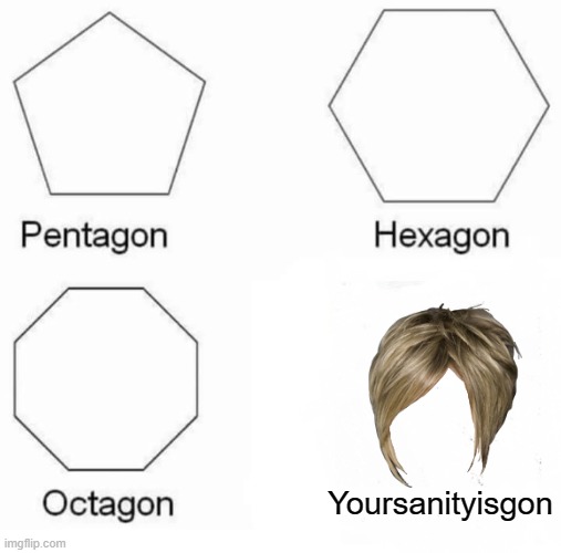 Pentagon Hexagon Octagon | Yoursanityisgon | image tagged in memes,pentagon hexagon octagon | made w/ Imgflip meme maker