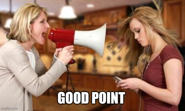 parents be getting mad when you have a point  | GOOD POINT | image tagged in parents be getting mad when you have a point | made w/ Imgflip meme maker