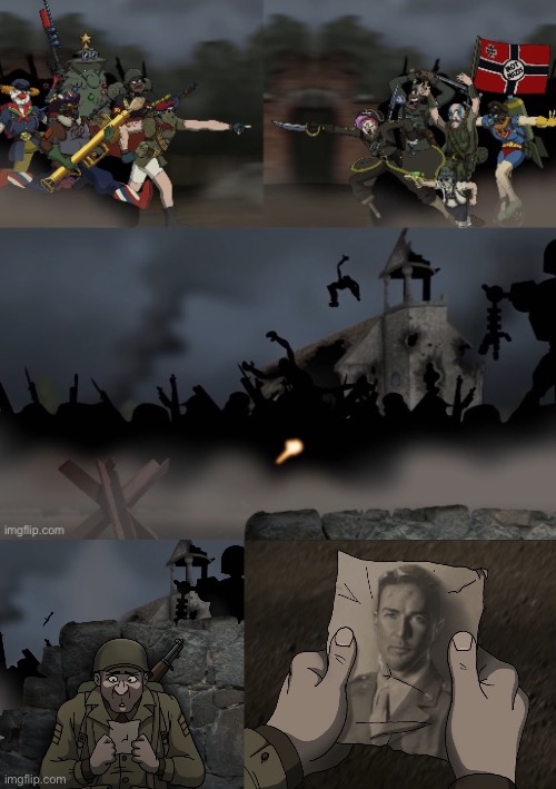 Modern WWII Game Scene Blank Meme Template