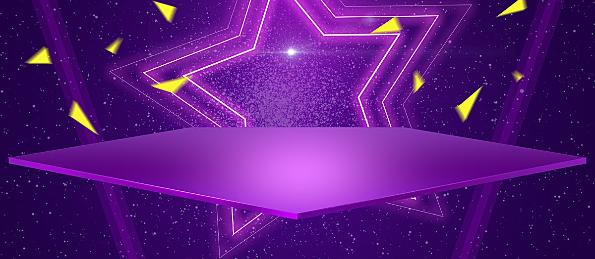 High Quality Stage with purple background Blank Meme Template