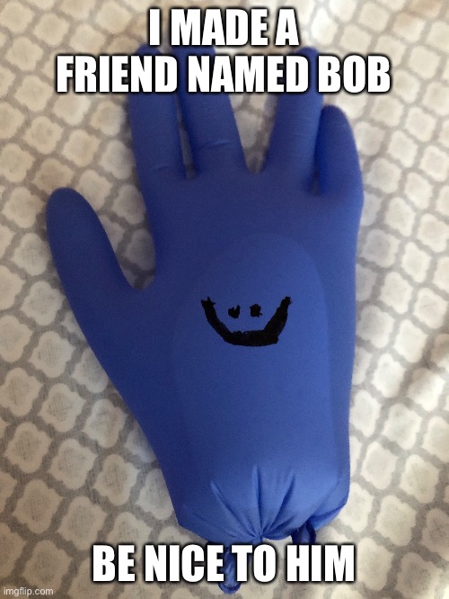 I MADE A FRIEND NAMED BOB; BE NICE TO HIM | made w/ Imgflip meme maker