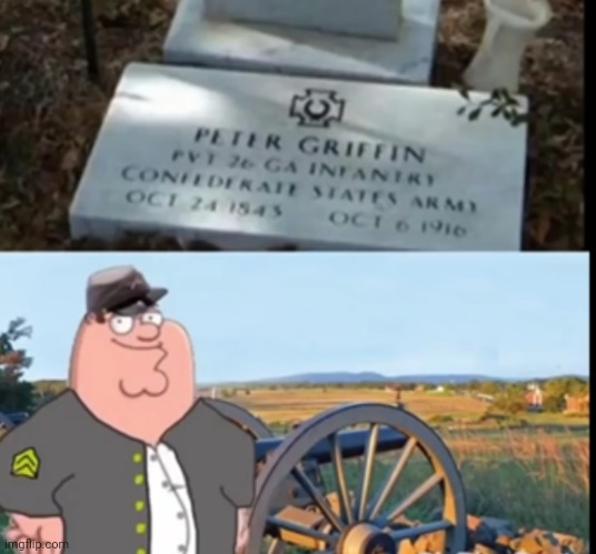No fucking way | image tagged in peter griffin,civil war | made w/ Imgflip meme maker
