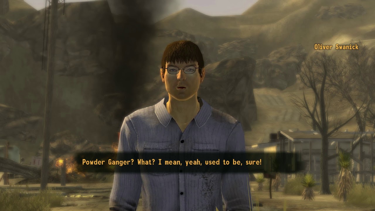 High Quality Oliver Swanick Fallout New Vegas Speaking Blank Meme Template