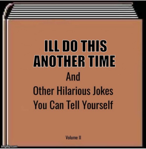 [redaction]status | ILL DO THIS ANOTHER TIME | image tagged in and other hilarious jokes you can tell yourself | made w/ Imgflip meme maker