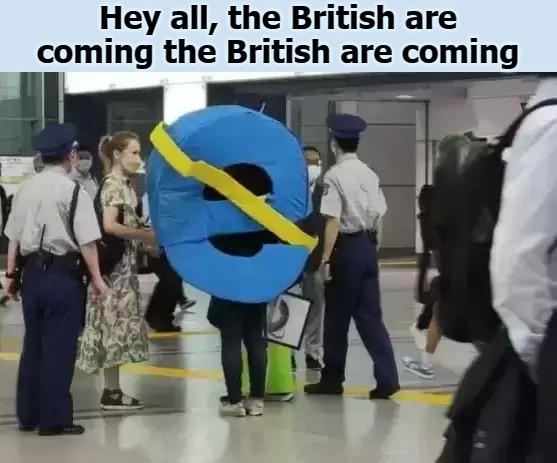 Hey all, the British are coming the British are coming | image tagged in timmaaaay | made w/ Imgflip meme maker