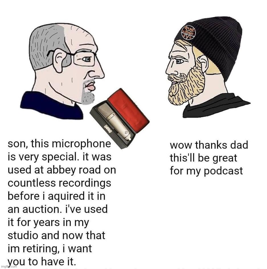Bruh | image tagged in abbey road microphone,b,r,u,h,bruh | made w/ Imgflip meme maker