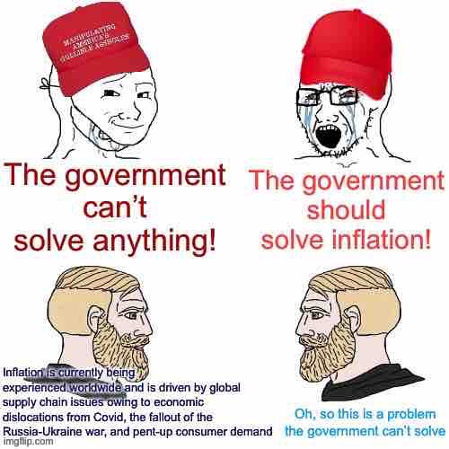 Inflation: It's supply-and-demand | image tagged in 2022 inflation | made w/ Imgflip meme maker