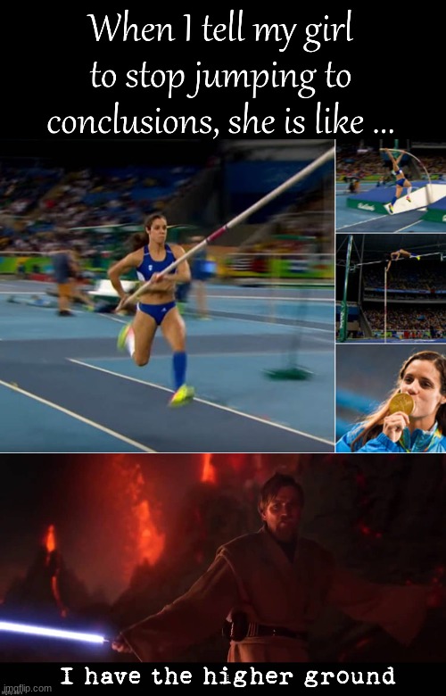 the high grounds | image tagged in i have the high ground,funny memes,memes | made w/ Imgflip meme maker