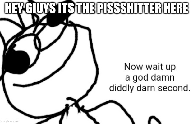 HEY GIUYS ITS THE PISSSHITTER HERE | image tagged in hold up declan | made w/ Imgflip meme maker