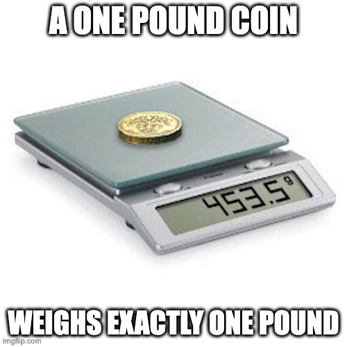 Pound Sterling | A ONE POUND COIN; WEIGHS EXACTLY ONE POUND | image tagged in memes,money,gold sterling | made w/ Imgflip meme maker