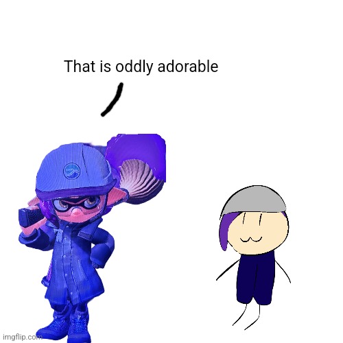 Monacher loves the chibi version of himself | That is oddly adorable | made w/ Imgflip meme maker