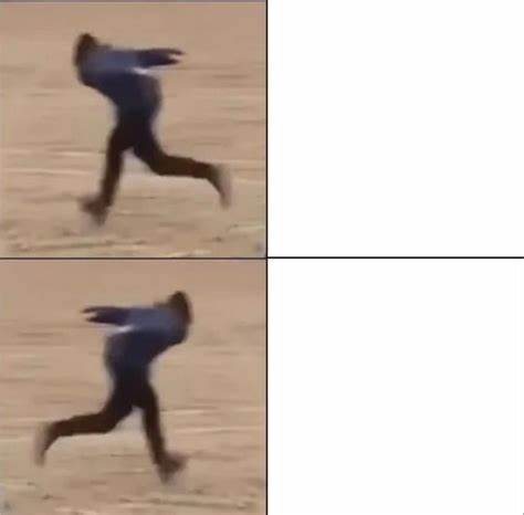 Kid Naruto running Blank Meme Template