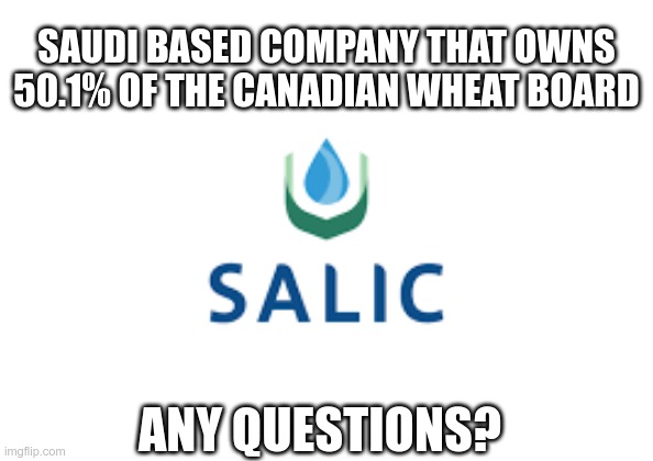 Virtue Signal This | SAUDI BASED COMPANY THAT OWNS 50.1% OF THE CANADIAN WHEAT BOARD; ANY QUESTIONS? | image tagged in hypocrisy,human rights,golf | made w/ Imgflip meme maker
