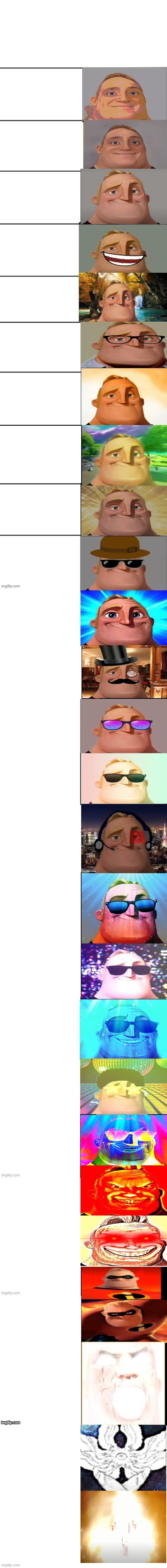 High Quality Mr Incredible Becoming Canny All Star Phases Blank Meme Template