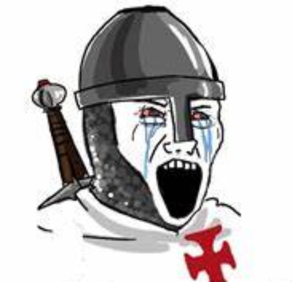 Crying Wojak Crusader Blank Meme Template
