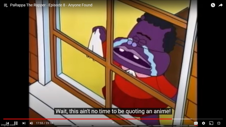Give caption | image tagged in this ain't no time to be quoting an anime | made w/ Imgflip meme maker