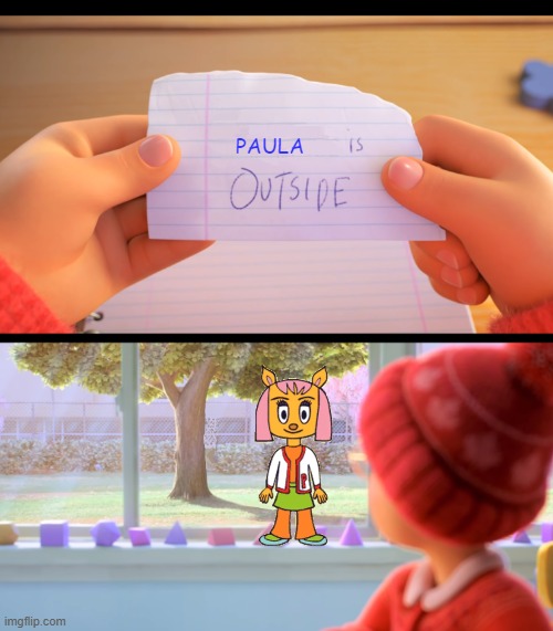 parappa is the best anime | PAULA | image tagged in x is outside,parappa,anime | made w/ Imgflip meme maker