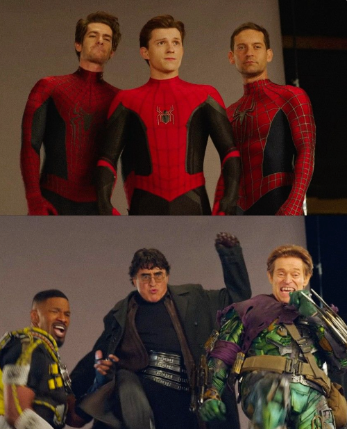 Spidermans with Villains Blank Meme Template