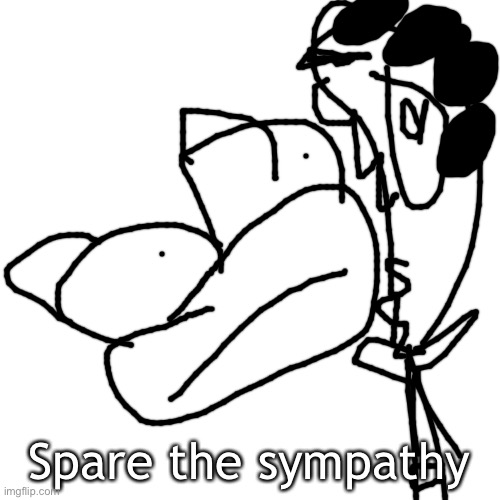 Blank Transparent Square | Spare the sympathy | image tagged in memes,blank transparent square | made w/ Imgflip meme maker