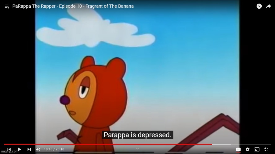 give caption | image tagged in parappa is depressed | made w/ Imgflip meme maker