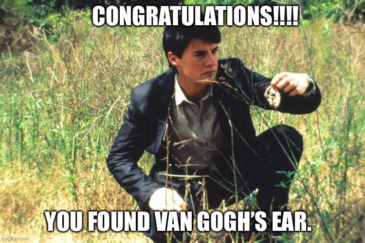 CONGRATULATIONS!!!! YOU FOUND VAN GOGH’S EAR. | image tagged in van gogh | made w/ Imgflip meme maker