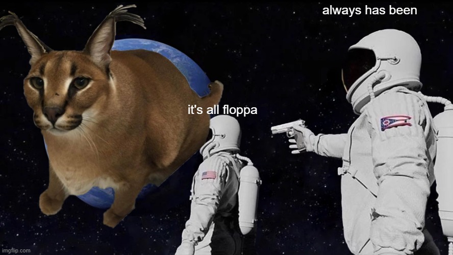 its all floppa | always has been; it's all floppa | image tagged in always has been | made w/ Imgflip meme maker