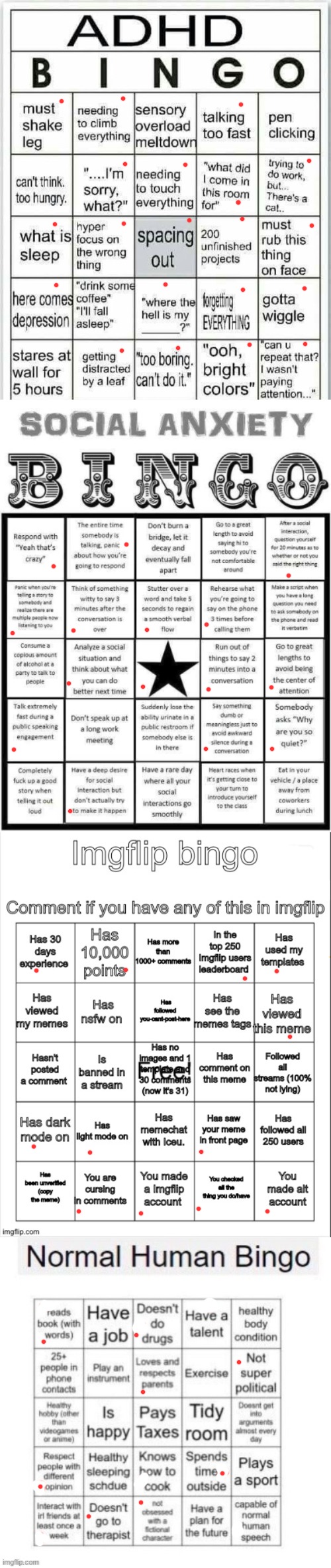 no, i do not have a talent. i suck at absolutely everything there is too exist. | image tagged in adhd bingo,i suck and i pissed my pants | made w/ Imgflip meme maker
