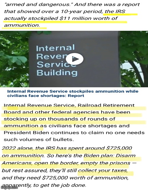 The IRS buys HOW MUCH AMMO, every Year?  Why? | image tagged in memes,think about the reasons,come up with any good reasons,me neither,fjb and fjb voters,progressives cankissmyass | made w/ Imgflip meme maker