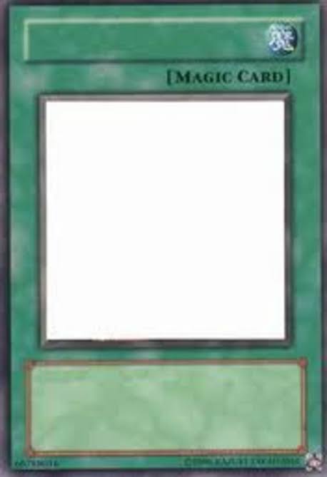 Yu-Gi-Oh Magic card. Blank Meme Template