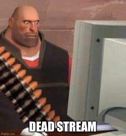 hoovy computer | DEAD STREAM | image tagged in hoovy computer | made w/ Imgflip meme maker