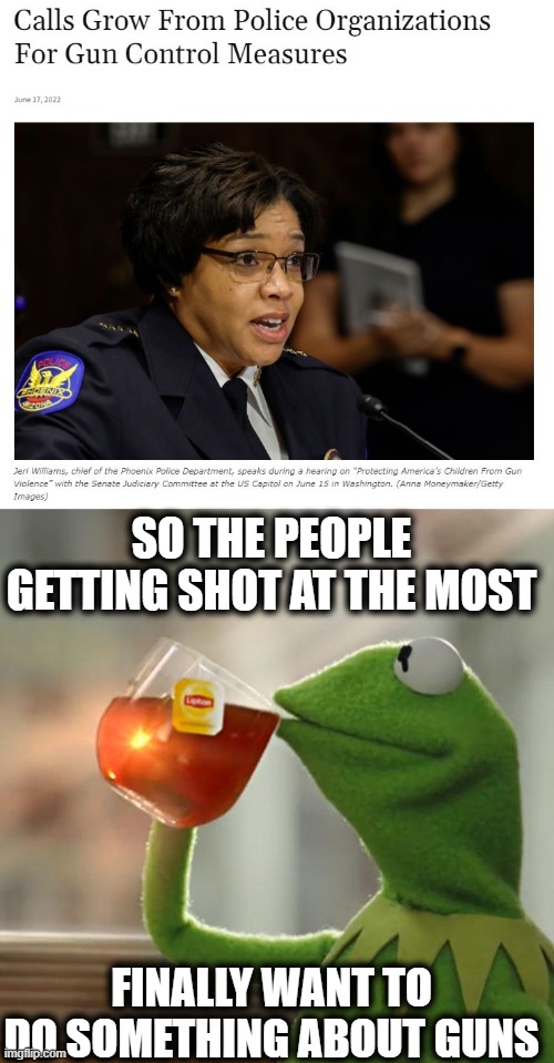 Is it just me or are all the problems traced back to maga/tea party? | SO THE PEOPLE GETTING SHOT AT THE MOST; FINALLY WANT TO DO SOMETHING ABOUT GUNS | image tagged in memes,but that's none of my business,ronald reagan,politics,gun control | made w/ Imgflip meme maker