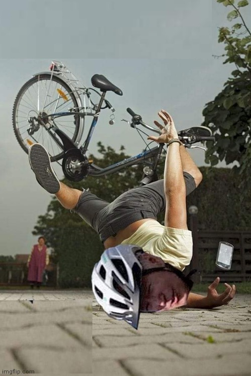 Joe Biden Bike crash Blank Meme Template