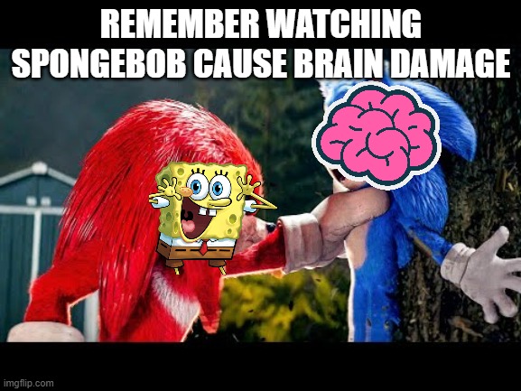 SpongeBob really cause brain damage. |  REMEMBER WATCHING SPONGEBOB CAUSE BRAIN DAMAGE | image tagged in spongebob,brain damage | made w/ Imgflip meme maker
