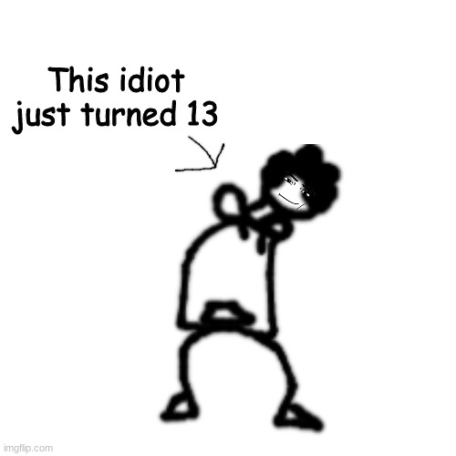 This idiot just turned 13 | made w/ Imgflip meme maker