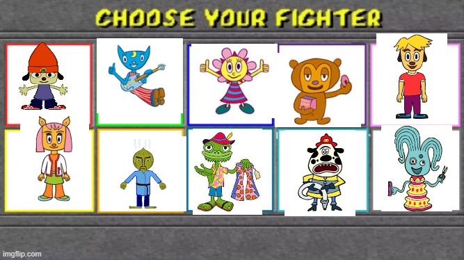 idk bout you but im a paula main | image tagged in choose your fighter,parappa,anime | made w/ Imgflip meme maker