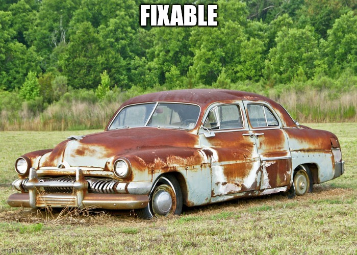 Old Car | FIXABLE | image tagged in old car | made w/ Imgflip meme maker