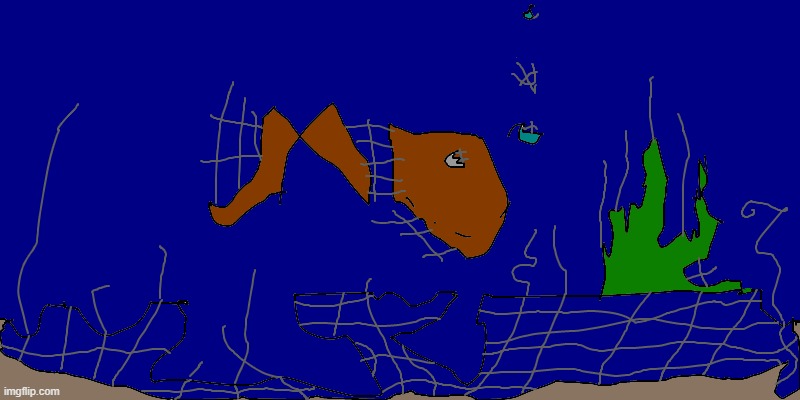 Draw Island Drawing #2 - Abandoned Fish | image tagged in abandoned,fish,sad,depressing,draw island | made w/ Imgflip meme maker