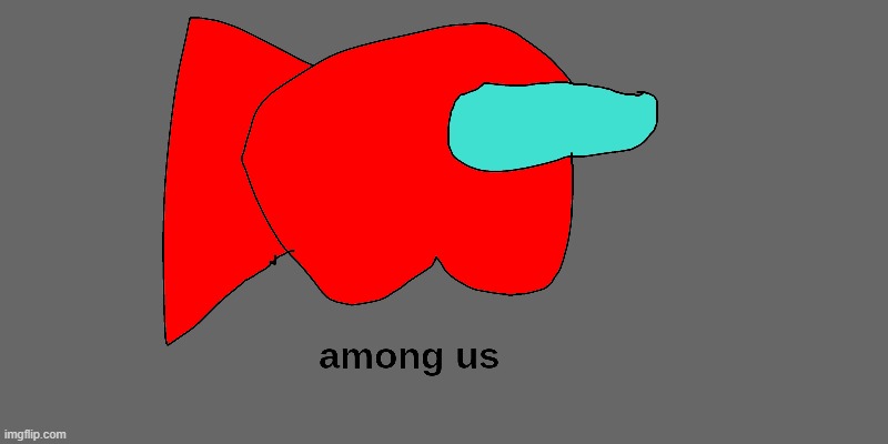 Draw Island Drawing #9 - Amongus | image tagged in amongus,among us,red sus,draw island | made w/ Imgflip meme maker