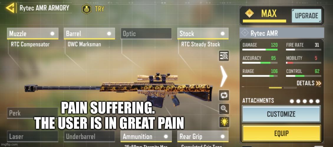 Call of duty | PAIN SUFFERING.  THE USER IS IN GREAT PAIN | image tagged in call of duty | made w/ Imgflip meme maker