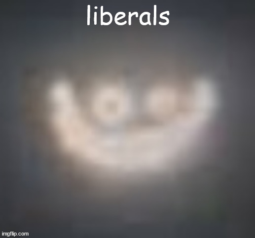 gonna see if this gets disapproved by AI | liberals | image tagged in smiler on crack | made w/ Imgflip meme maker