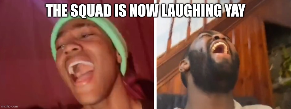 THE SQUAD IS NOW LAUGHING YAY | image tagged in memes | made w/ Imgflip meme maker