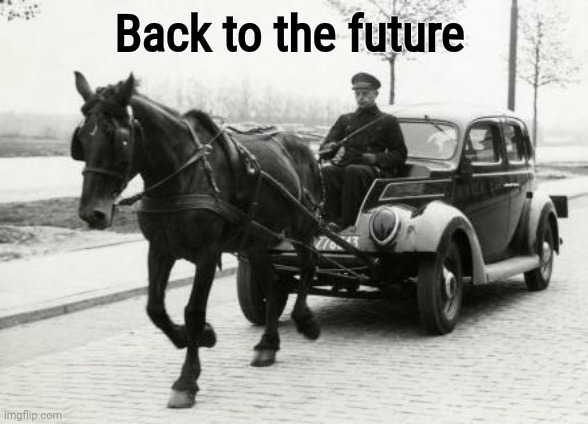 Horse is car engine | Back to the future | image tagged in horse is car engine | made w/ Imgflip meme maker