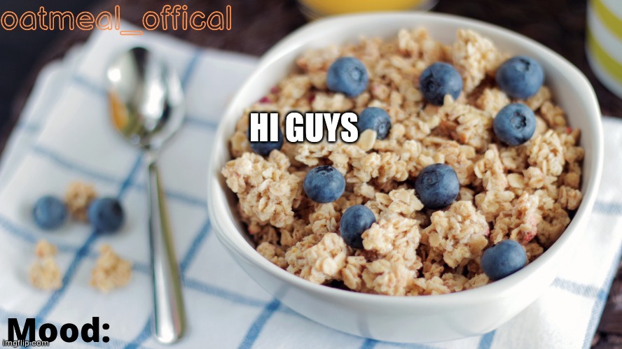 The Oat Temp | HI GUYS | image tagged in the oat temp | made w/ Imgflip meme maker